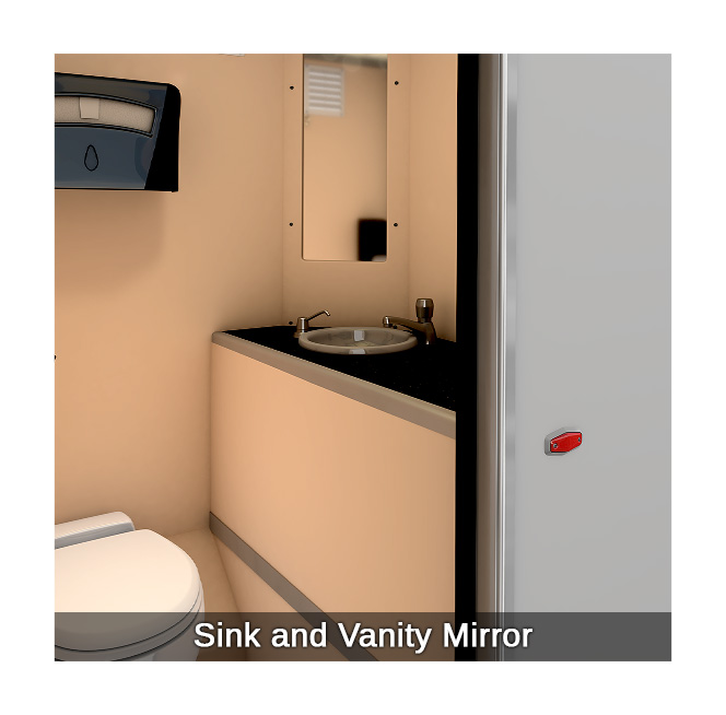 porta potty sink mirror