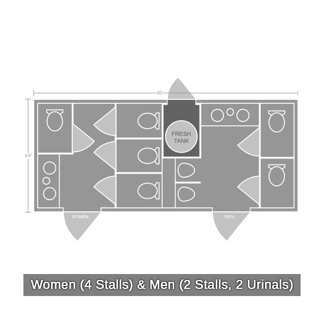 8 station restroom trailer layout events