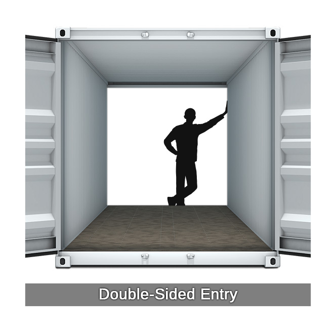 mobile storage container double door