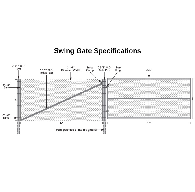 Swing Gate for Constrcution Fence