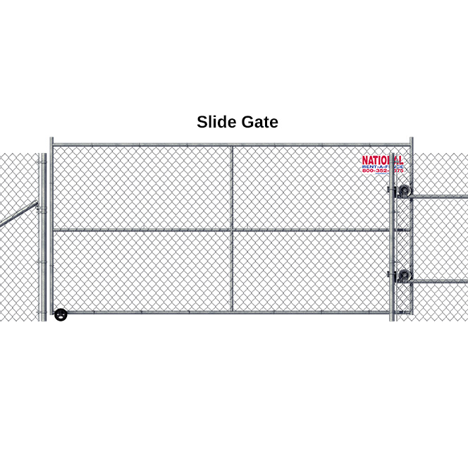 Slide Gate for Temporary Fence events