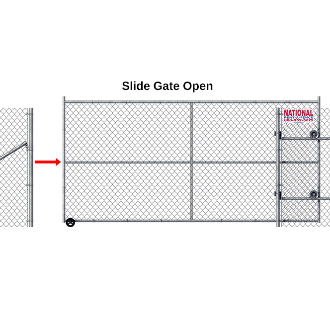 Slide Gate for Temporary Fencing events