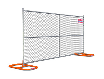 Temporary Chain Link Fence with Stands